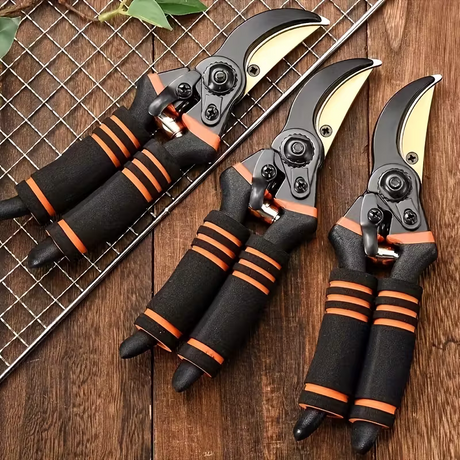 8.5-inch professional titanium alloy bypass pruning shears (T13) - Ultra-sharp advanced gardening shears, handheld garden hedge pruning shears - heavy-duty gardening tools
