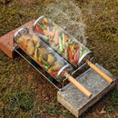 stainless steel BBQ grill, anti-scald design (barbecue basket + barbecue fork + hook) barbecue tool set, portable outdoor barbecue essential items, barbecue camping barbecue accessories, covered outdoor barbecue basket, suitable for camping and outdoor BB