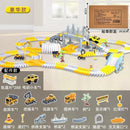 343 track-building sets, track-course - STEM learning toys, construction vehicles (concrete mixers, dump trucks), Track-birthday/Christmas gifts for boys - Developing motor skills and creativity - Compatible with the major