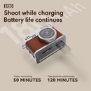 Mini camera retro version, wearable mini camera - 1080P high-definition video, 0.96-inch IPS screen, LED fill light, 17.5-gram ultra-light portable, suitable for Vlog shooting and travel, small pocket-sized photo recorder with 32GB card - small compact mi