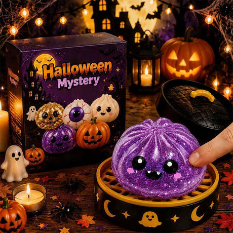 Halloween toys, mystery blind box, pumpkin toys, ghost toys, eyeball toys, slow-rebound pectin, stress relief toy, Halloween gifts, Halloween decorations, Australian Halloween, sensory toy - pumpkin - Size 8cm