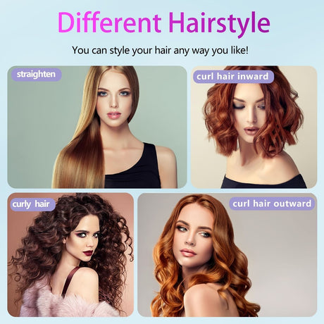 Black Silver Wireless Hair Straightening Comb Fast Heating Hair Comb Women'S Hair Styling
