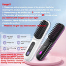 Black Silver Wireless Hair Straightening Comb Fast Heating Hair Comb Women'S Hair Styling