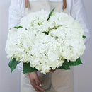 White Green Artificial Hydrangea White Hydrangea 18-Inch Flowers Real-Touch Flowers Wedding