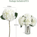 White Green Artificial Hydrangea White Hydrangea 18-Inch Flowers Real-Touch Flowers Wedding