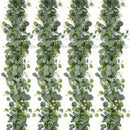 Green White Artificial Eucalyptus Garlands White Baby'S Breath 180 Cm Garlands Durable
