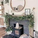 Green White Artificial Eucalyptus Garlands White Baby'S Breath 180 Cm Garlands Durable