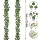 Green White Artificial Eucalyptus Garlands White Baby'S Breath 180 Cm Garlands Durable