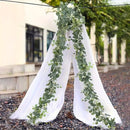Green White Artificial Eucalyptus Garlands White Baby'S Breath 180 Cm Garlands Durable