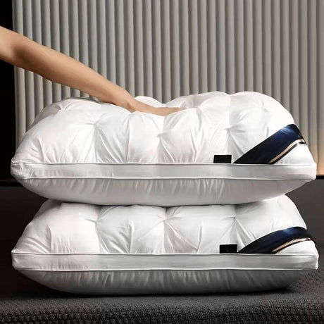 Luxury Pillow Quilted Pillow High-Quality Pillow Comfortable Pillow Bedding - Gray - Size 600g low pillow