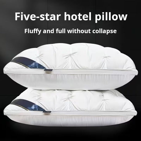 Luxury Pillow Quilted Pillow High-Quality Pillow Comfortable Pillow Bedding - White - Size 1200g high pillow