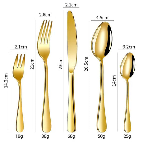 western cutlery set, steak knife and fork set, stainless steel cutlery, gift set for dining, 16-piece cutlery, Australian dining, steak knives Australia, premium cutlery set, gift for couples, housewarming gift - Silver - Size 16 -piece set