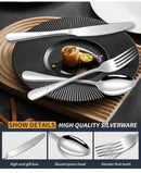 western cutlery set, steak knife and fork set, stainless steel cutlery, gift set for dining, 16-piece cutlery, Australian dining, steak knives Australia, premium cutlery set, gift for couples, housewarming gift - Silver - Size 16 -piece set