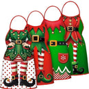 Christmas apron, waterproof apron, oil-resistant apron, festive kitchen decor, holiday cooking apron, Christmas gift idea, Santa apron, snowman apron, reindeer apron, family gathering apron - Christmas - Size 5-5PCS