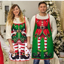 Christmas apron, waterproof apron, oil-resistant apron, festive kitchen decor, holiday cooking apron, Christmas gift idea, Santa apron, snowman apron, reindeer apron, family gathering apron - Christmas - Size 7-4PCS
