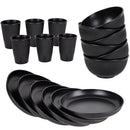 Wheat Straw Dinnerware Set Unbreakable Dinner Plates BPA-Free Dinnerware - Blue - Size 01