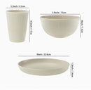 Wheat Straw Dinnerware Set Unbreakable Dinner Plates BPA-Free Dinnerware - Navy - Size 01
