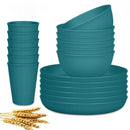 Wheat Straw Dinnerware Set Unbreakable Dinner Plates BPA-Free Dinnerware - Orange - Size 01