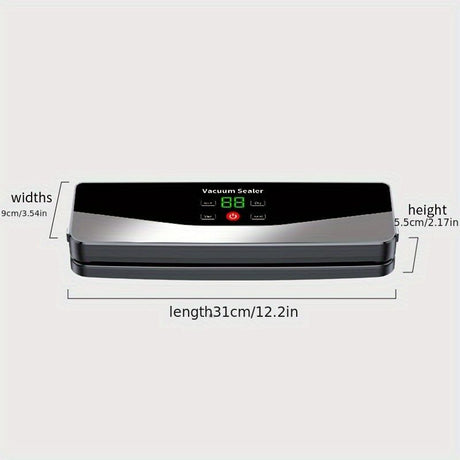 Silver Black USB Charging Food Vacuum Sealer Indoor Kitchen Outdoor Camping Food
