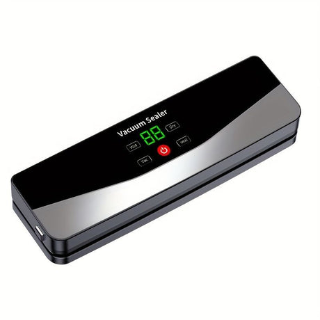 Silver Black USB Charging Food Vacuum Sealer Indoor Kitchen Outdoor Camping Food