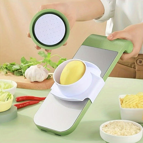 Green Vegetable Slicer 6-Piece Set Kitchen Tool Meal Prep Vegetable Cutting Durable