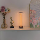 Minimalist Table Lamp Cordless Lamp Rechargeable Lamp Touch Dimmable Lamp - Black - Size 24CM