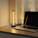 Minimalist Table Lamp Cordless Lamp Rechargeable Lamp Touch Dimmable Lamp - Black - Size 24CM