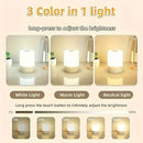 White Silver Touch-Controlled Bedside Lamp Dimmable Table Lamp 3-Color Warm White LED Light