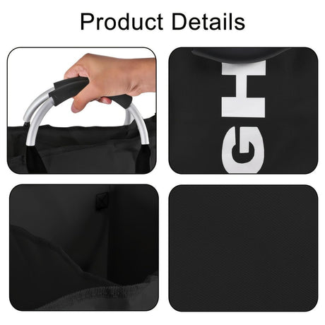240L Laundry Basket Portable Laundry Hamper Aluminium-Alloy Handle Basket Large - Multi-color - Size 01