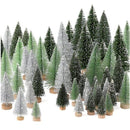 Mini Christmas Trees 30-Piece Set Christmas Decorations Festive Decor Holiday - Green - Size 01