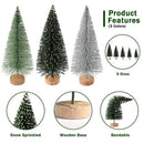 Mini Christmas Trees 30-Piece Set Christmas Decorations Festive Decor Holiday - Green - Size 01