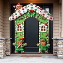 Christmas Decoration 2D Flat Banner Merry Christmas Archway Front Porch Decor - 02 - Size 180-235CM