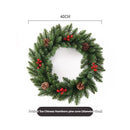 Christmas wreath, artificial wreath, red berries, pine cones, 30CM wreath, Christmas decoration, festive home decor, wreath for door, holiday centrepiece - Red - Size 50CM