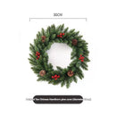 Christmas wreath, artificial wreath, red berries, pine cones, 30CM wreath, Christmas decoration, festive home decor, wreath for door, holiday centrepiece - Red - Size 50CM