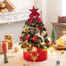 Mini Desktop Christmas Tree Flocked Pink Christmas Tree Christmas Tree Set - Red and gold - Size 60cm
