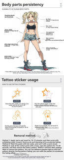 Halloween Tattoos 3D Temporary Tattoos Fake Wound Stickers Blood Wounds - Red - Size scarF-10pcs