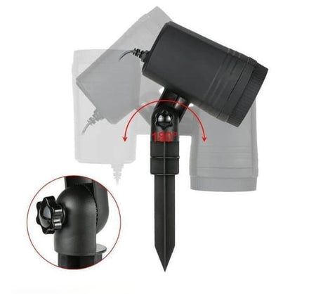 Christmas Outdoor Laser Light Outdoor Laser Projector Festive Laser Decorations - Black - Size 01