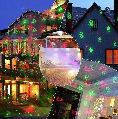 Christmas Outdoor Laser Light Outdoor Laser Projector Festive Laser Decorations - Black - Size 01