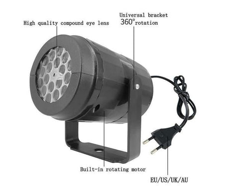 LED Christmas Projection Light Christmas Decorations Winter Wonderland Decor - Black - Size Halloween