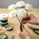 White Artificial Roses Wedding Decorations Bridal Bouquet Wedding Centerpieces