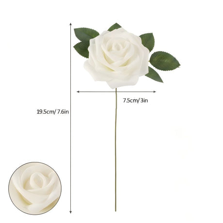 White Artificial Roses Wedding Decorations Bridal Bouquet Wedding Centerpieces