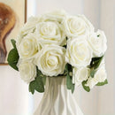 White Artificial Roses Wedding Decorations Bridal Bouquet Wedding Centerpieces