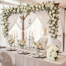 White Artificial Roses Wedding Decorations Bridal Bouquet Wedding Centerpieces