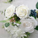 White Artificial Roses Wedding Decorations Bridal Bouquet Wedding Centerpieces