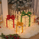 Christmas gift box, LED decorative lights, holiday decor, festive room decoration, battery operated Christmas lights, gift box lights, Australian Christmas decorations - Christmas - Size 3