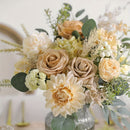 White Nude Artificial Flowers Faux Roses DIY Flower Arrangement Wedding Decorations