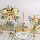 White Nude Artificial Flowers Faux Roses DIY Flower Arrangement Wedding Decorations