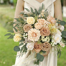 White Nude Artificial Flowers Faux Roses DIY Flower Arrangement Wedding Decorations