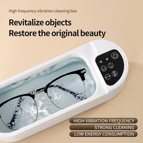 Eyewear Cleaner Jewelry Cleaner Watch Cleaner Sonic Vibration Cleaner USB - White - Size Eyewear Cleaner Jewelry Cleaner Watch Cleaner Sonic Vibration Cleaner USB