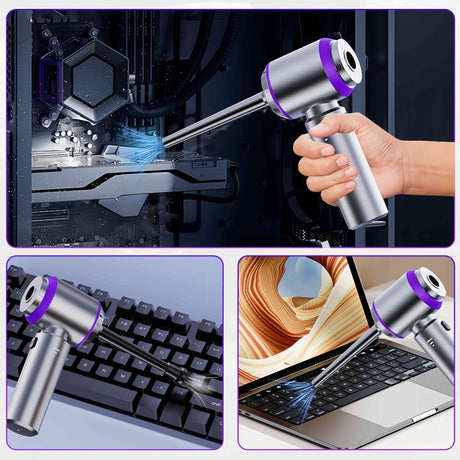 Portable Wireless Vacuum Cleaner 20000PA Vacuum 4-In-1 Vacuum Hand-Held - Purple - Size Brush - less motor with three - gear adjustment and power display